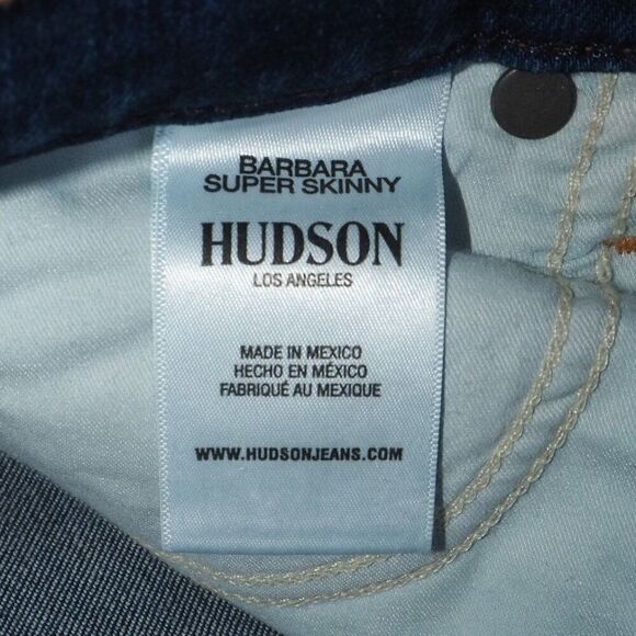 Hudson Barbara Super Skinny High Rise Medium Wash Jeans Women's 27 - Picture 4 of 11
